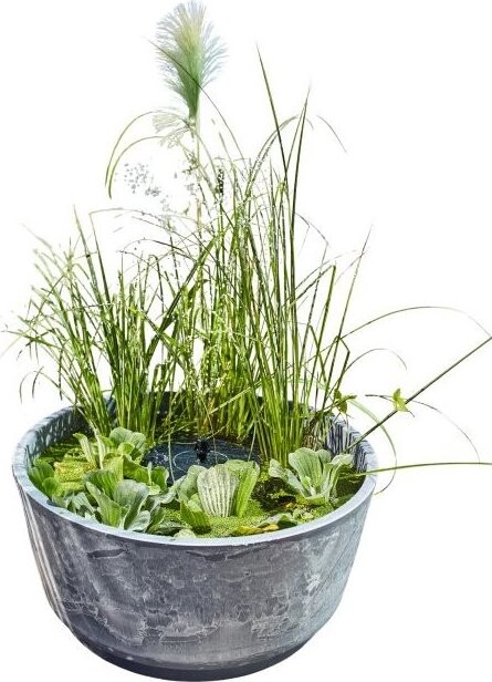 HEISSNER Aquatopia Solární mini jezírko 46 × 21 cm, kamenný dekor