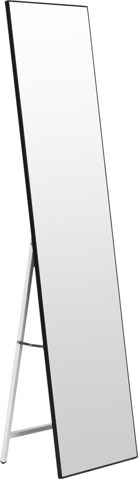 ModernHome GH-MT08 Stojací zrcadlo 159 × 40 cm, hliník, černý rám