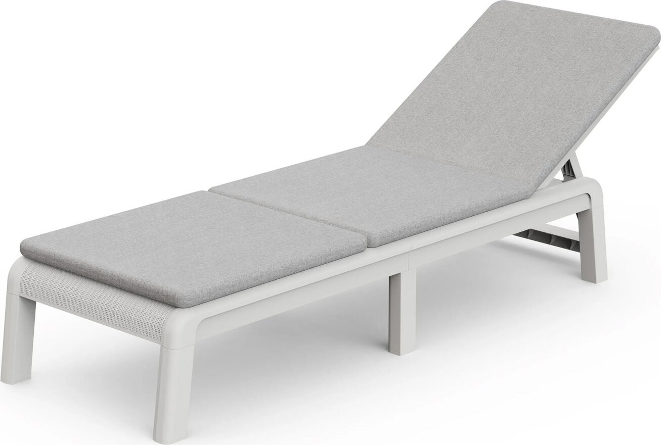 Keter ATLAS (MALLORCA) s poduškou – biele/svetlosivé