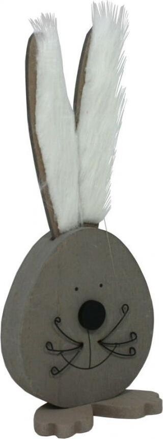 GOBA Veľkonočná dekorácia – Zajac s plyšom, hnedý