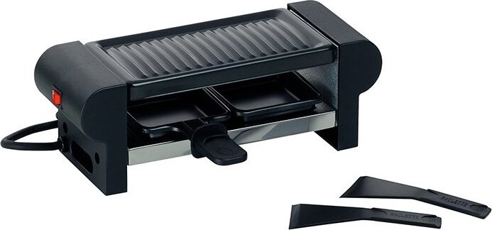 KELA Gril BERNINA čierny, 29,5 × 10,5 × 10 cm, 2 panvičky a stierka