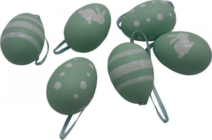 GOBA Veľkonočná dekorácia – Vajcia plastové, mint