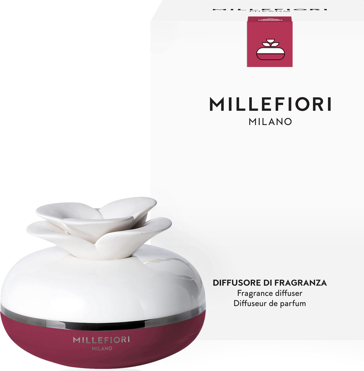 MILLEFIORI MILANO Air dizajn Flower Red 130 ml