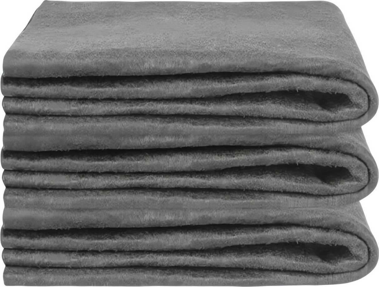 Ruhhy 27207 Utěrky z mikrovlákna na okna 30 × 40 cm, 3 ks, šedé