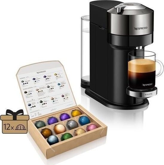 NESPRESSO KRUPS Vertuo Next Deluxe Dark Chrome XN910C10
