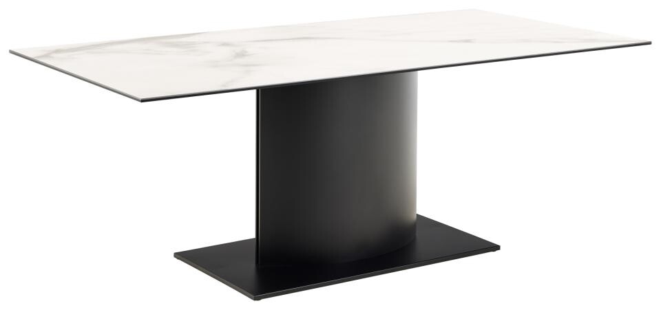 Jídelní stůl Marbella 200 cm černý/mramorově bílý