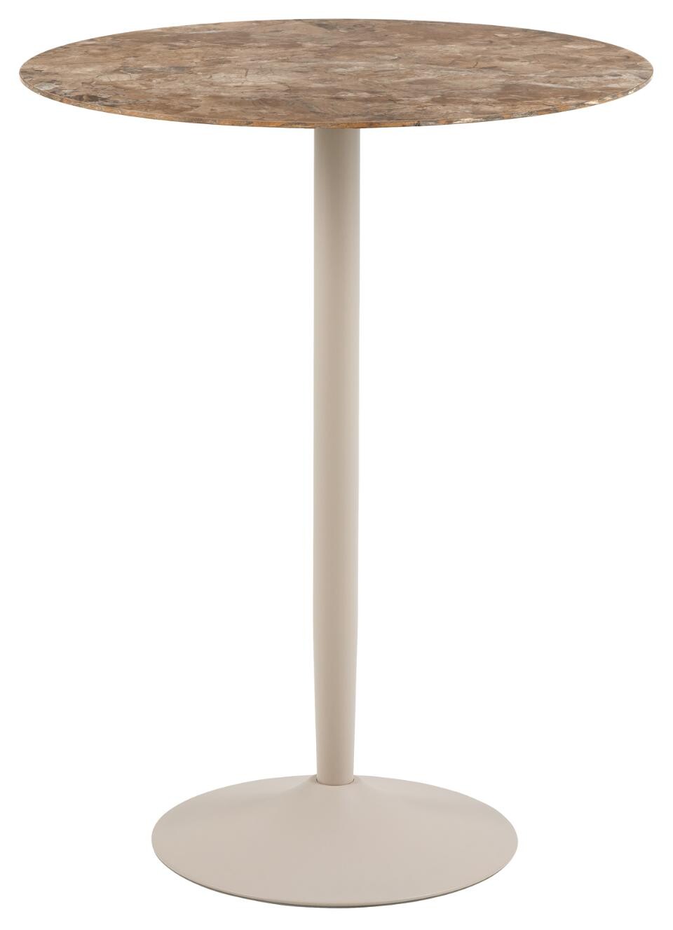 Keramický barový stůl Malta 105 cm béžový mramor