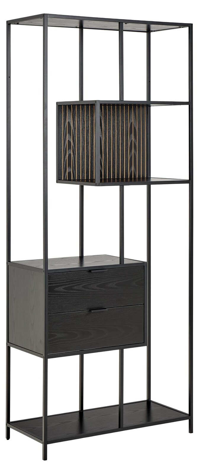 Knihovna SEAFORD II 185 cm černá