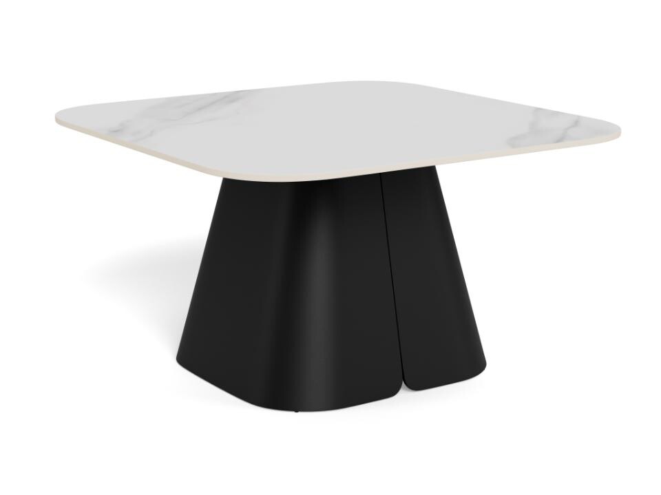 Konferenční stolek Salinas bílý mramor/černý