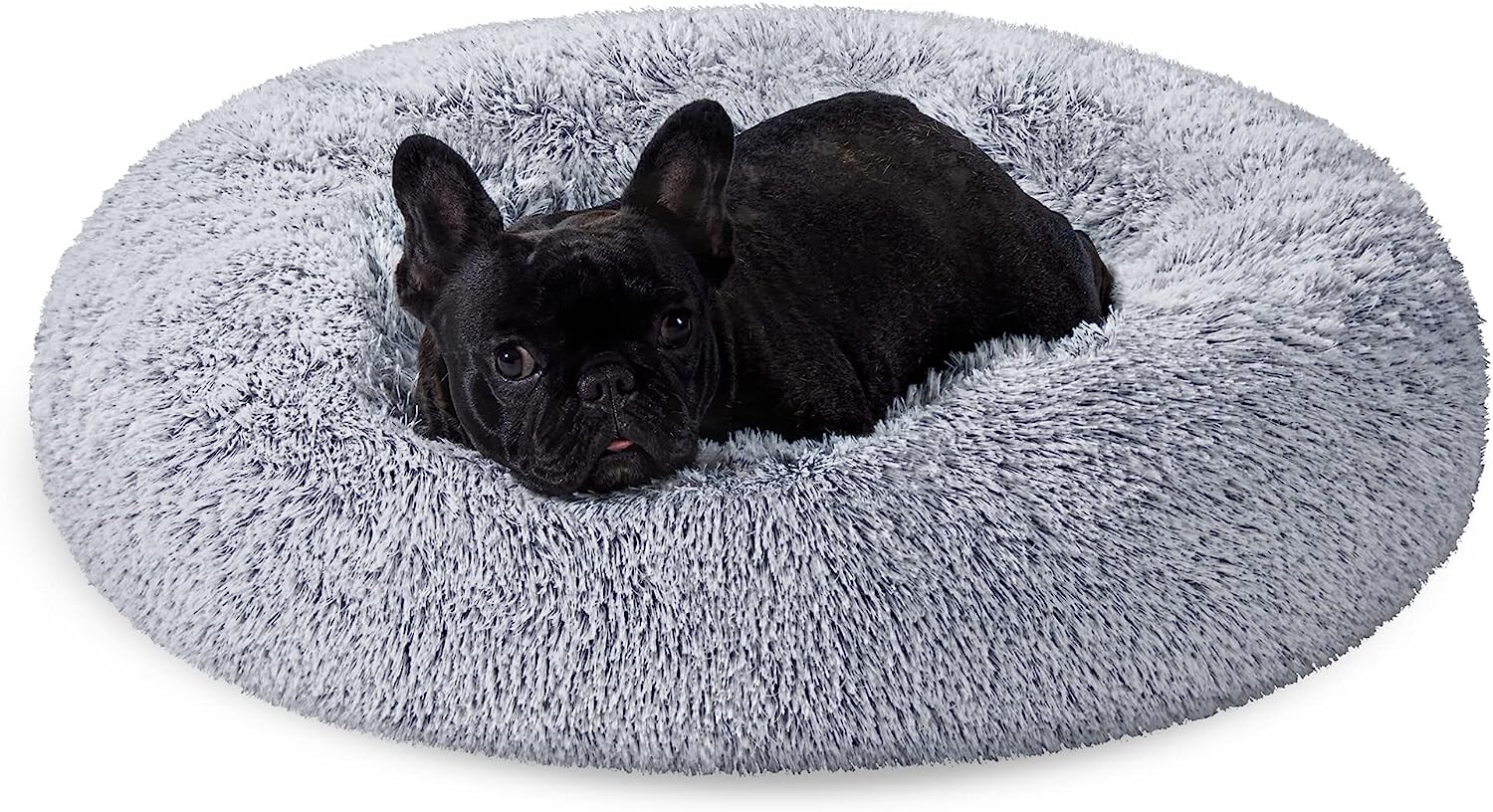 Plyšový pelech Fluffys L sivý