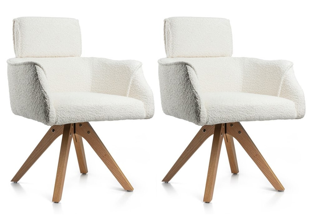 Sada 2 ks jídelních křesel Ambra krémová