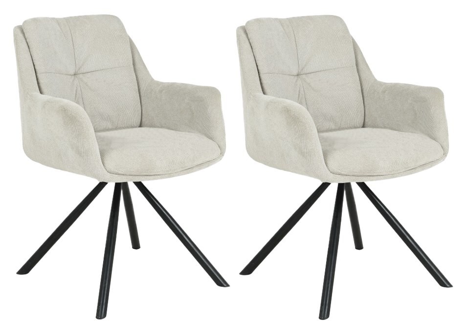 Sada 2 ks jídelních křesel Helix béžová