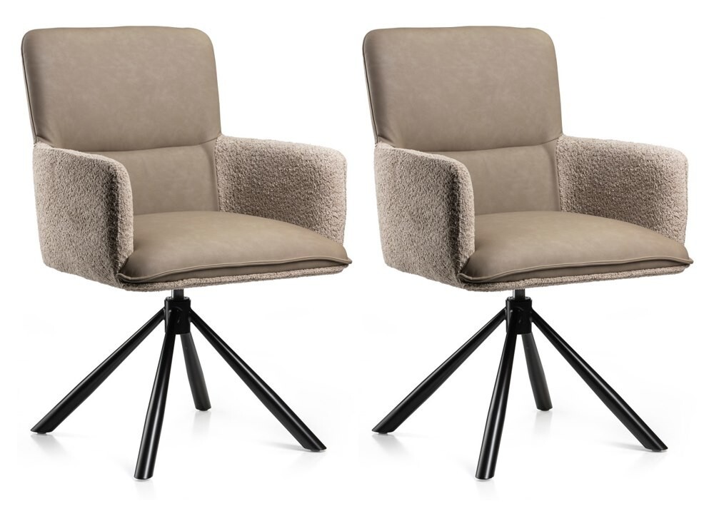 Sada 2 ks jídelních křesel Texas béžová