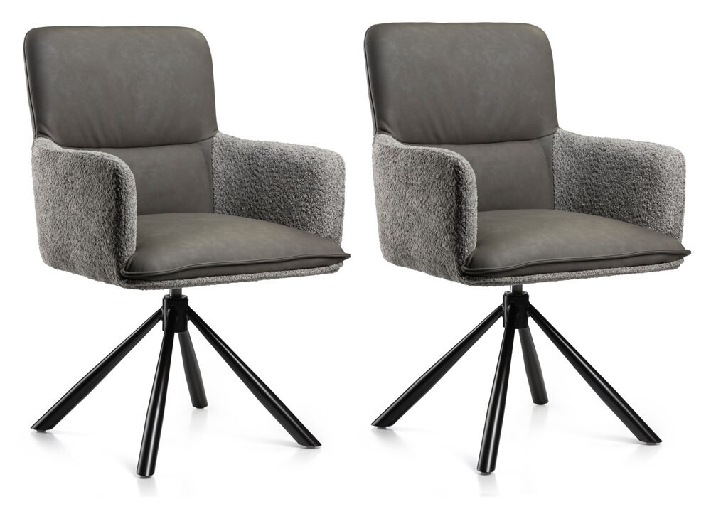 Sada 2 ks jídelních křesel Texas šedá