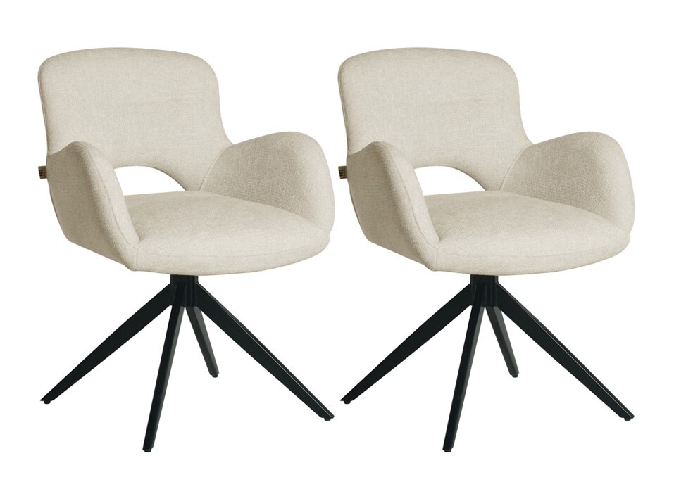 Sada 2 ks jídelních křesel Theo béžová