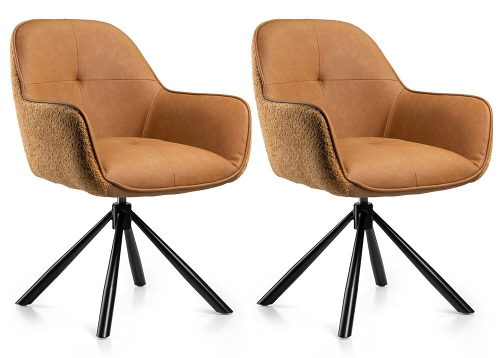 Sada 2 ks jídelních křesel Tokio hnědá