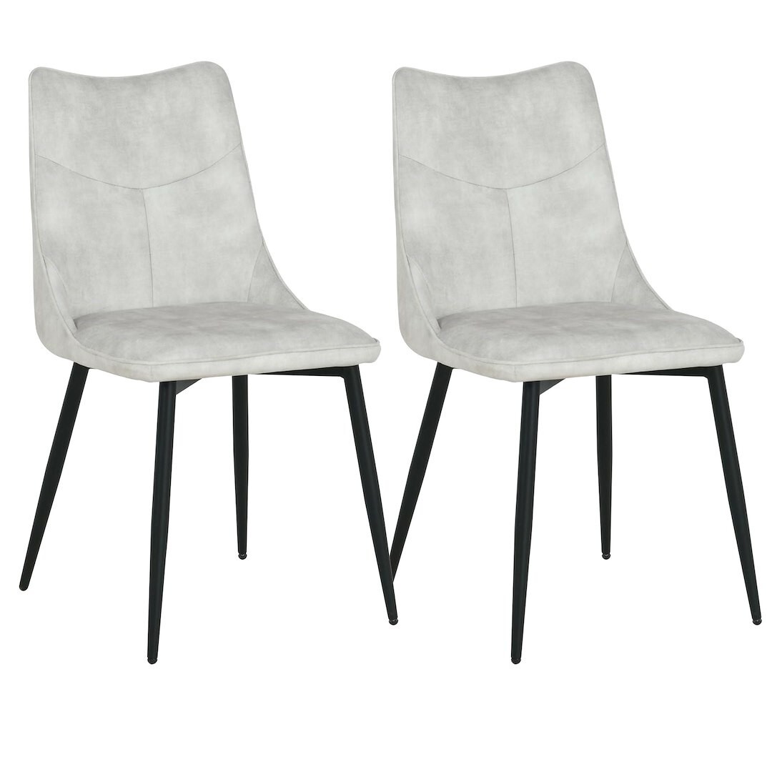 Sada 2 ks jídelních židlí IVY světle šedá