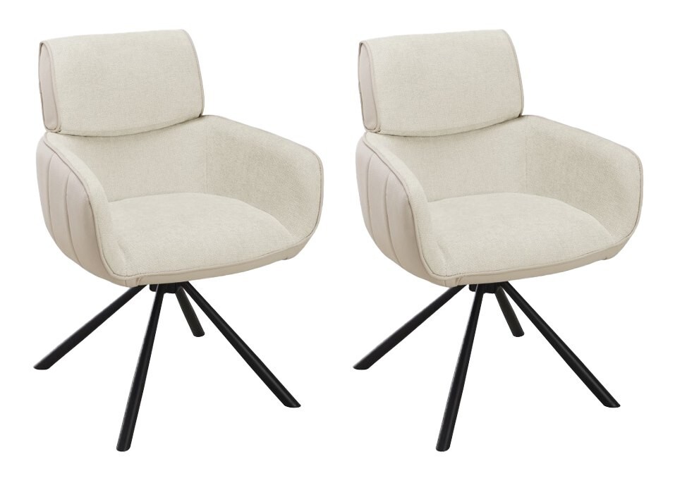 Sada 2 ks jídelních židlí Ryker béžová