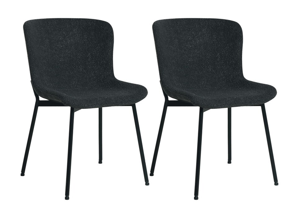 Sada 2 ks jídelních židlí Sable grafitová