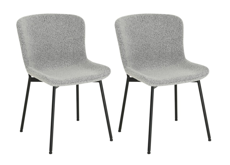 Sada 2 ks jídelních židlí Sable světle šedá