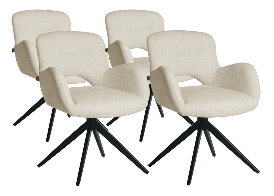 Sada 4 ks jídelních křesel Theo béžová