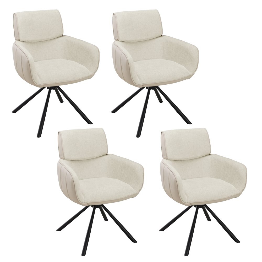 Sada 4 ks jídelních židlí Ryker béžová