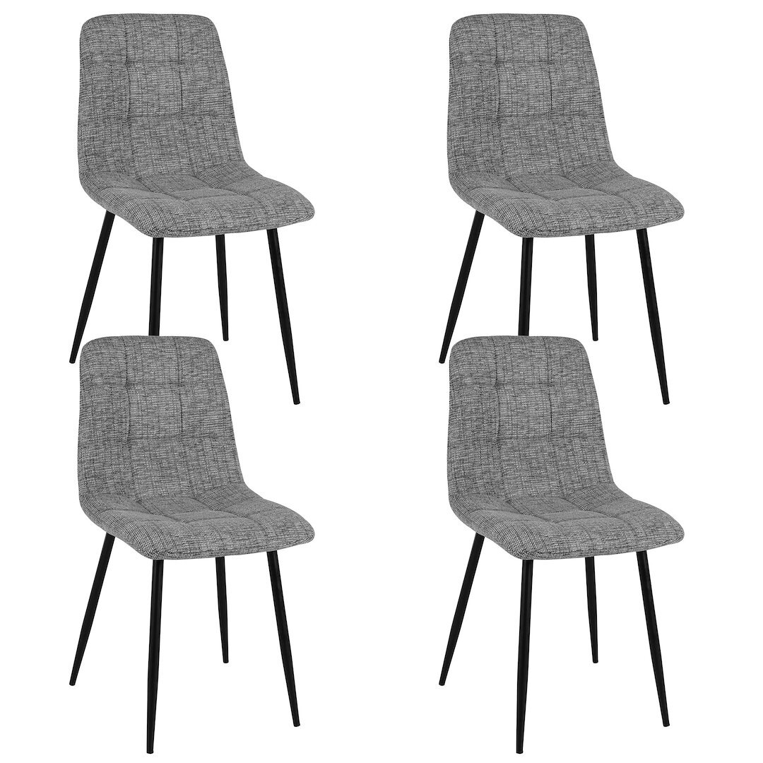 Sada 4 ks jídelních židlí Selia šedá