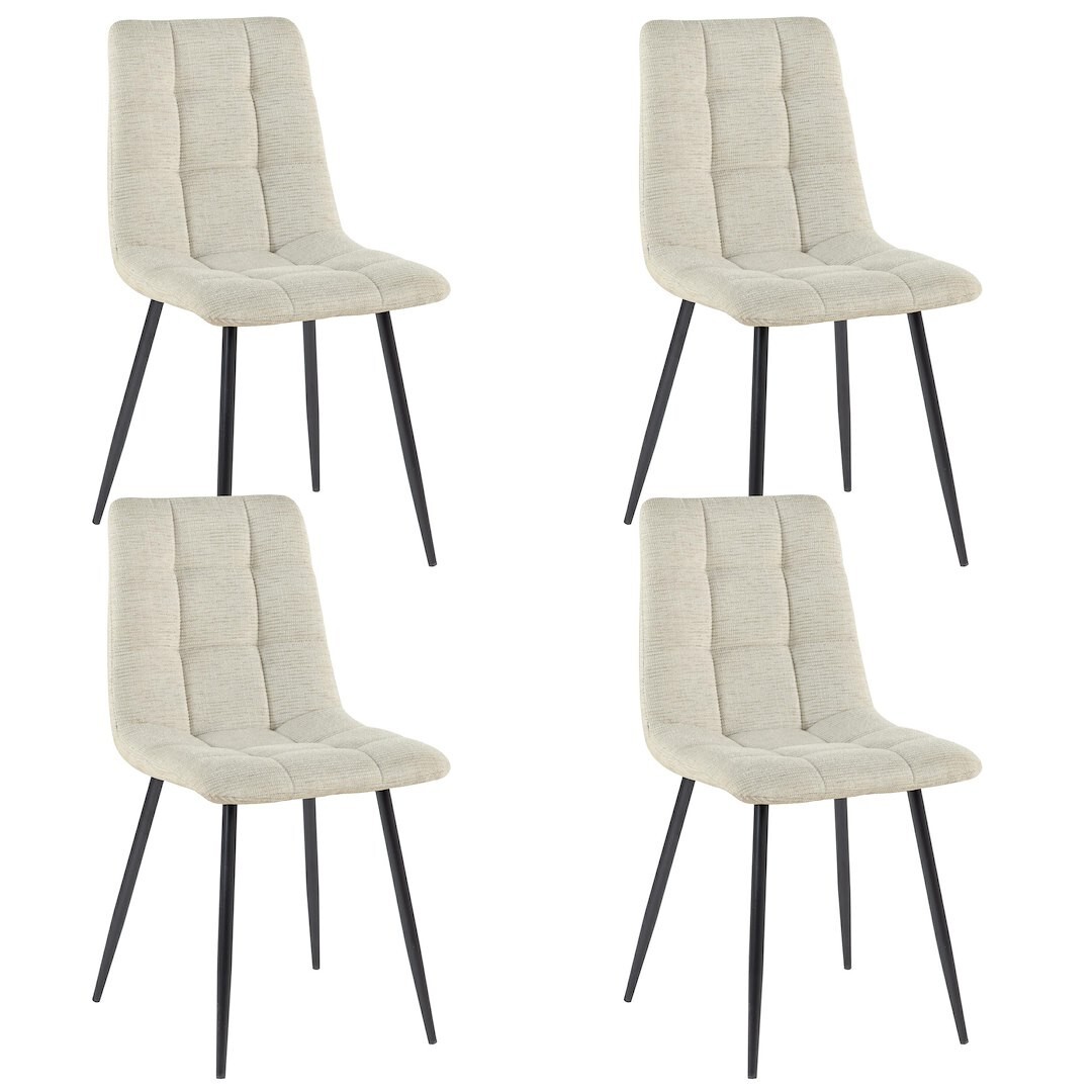 Sada 4 ks jídelních židlí Selia světle béžová