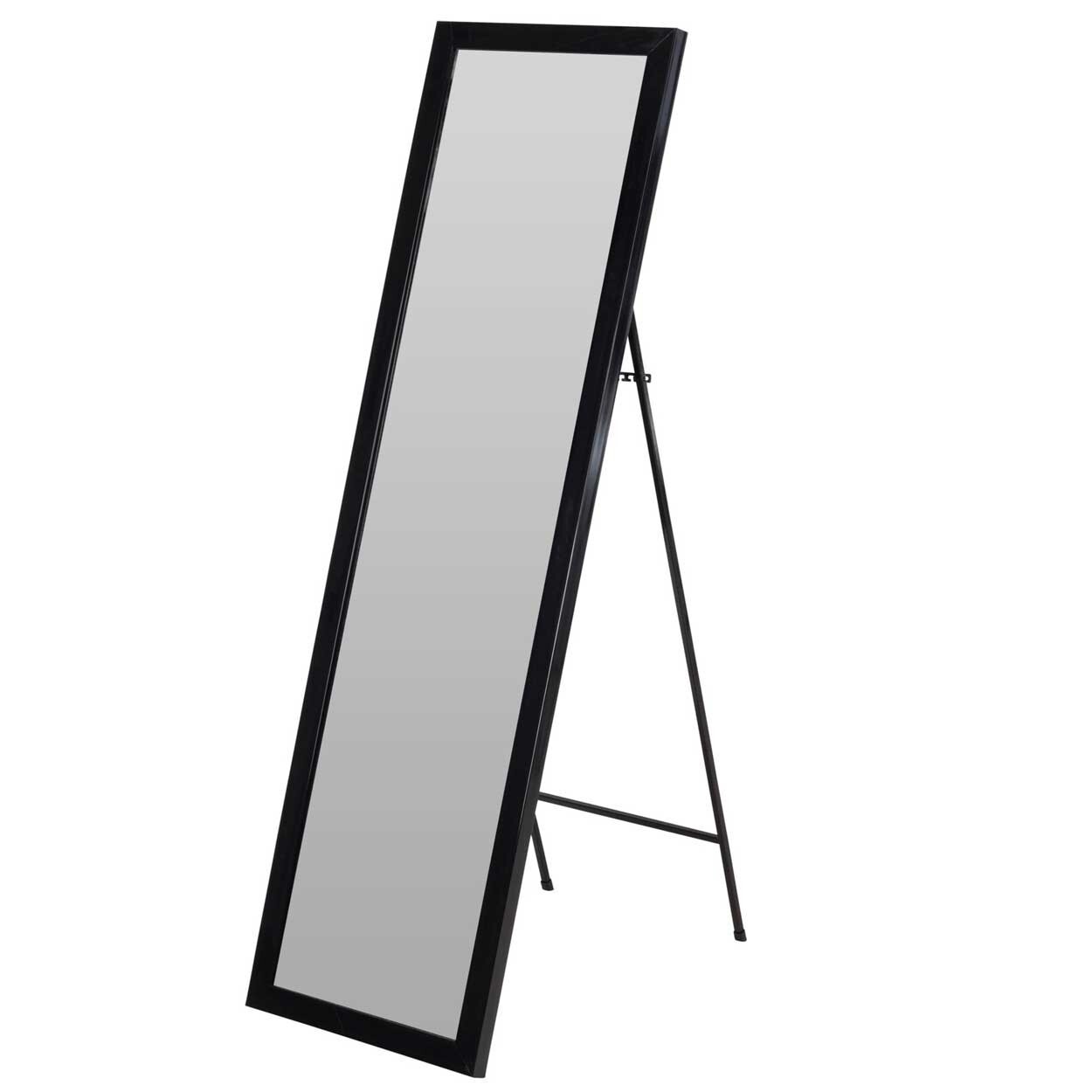 Stojací zrcadlo EVAN 125x36 cm černé