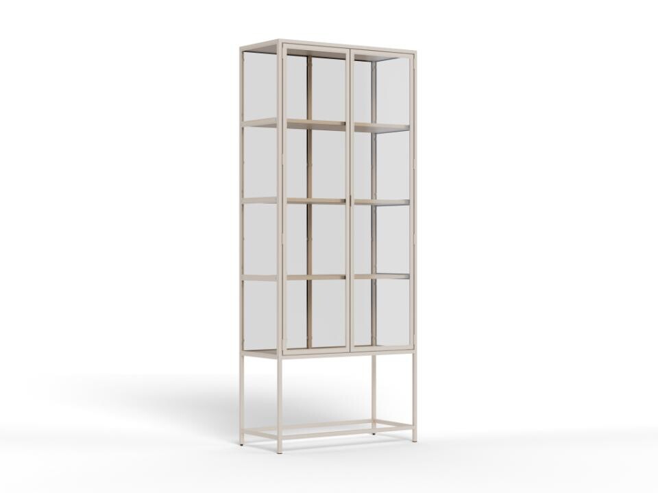 Vitrína Seaford 77x185,6 cm šedá