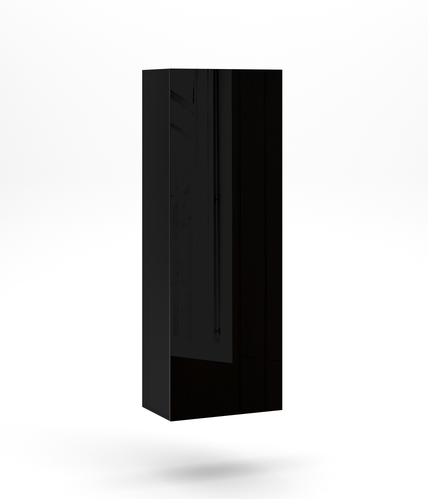 Závěsná skříňka Vivien 40 cm černý lesk