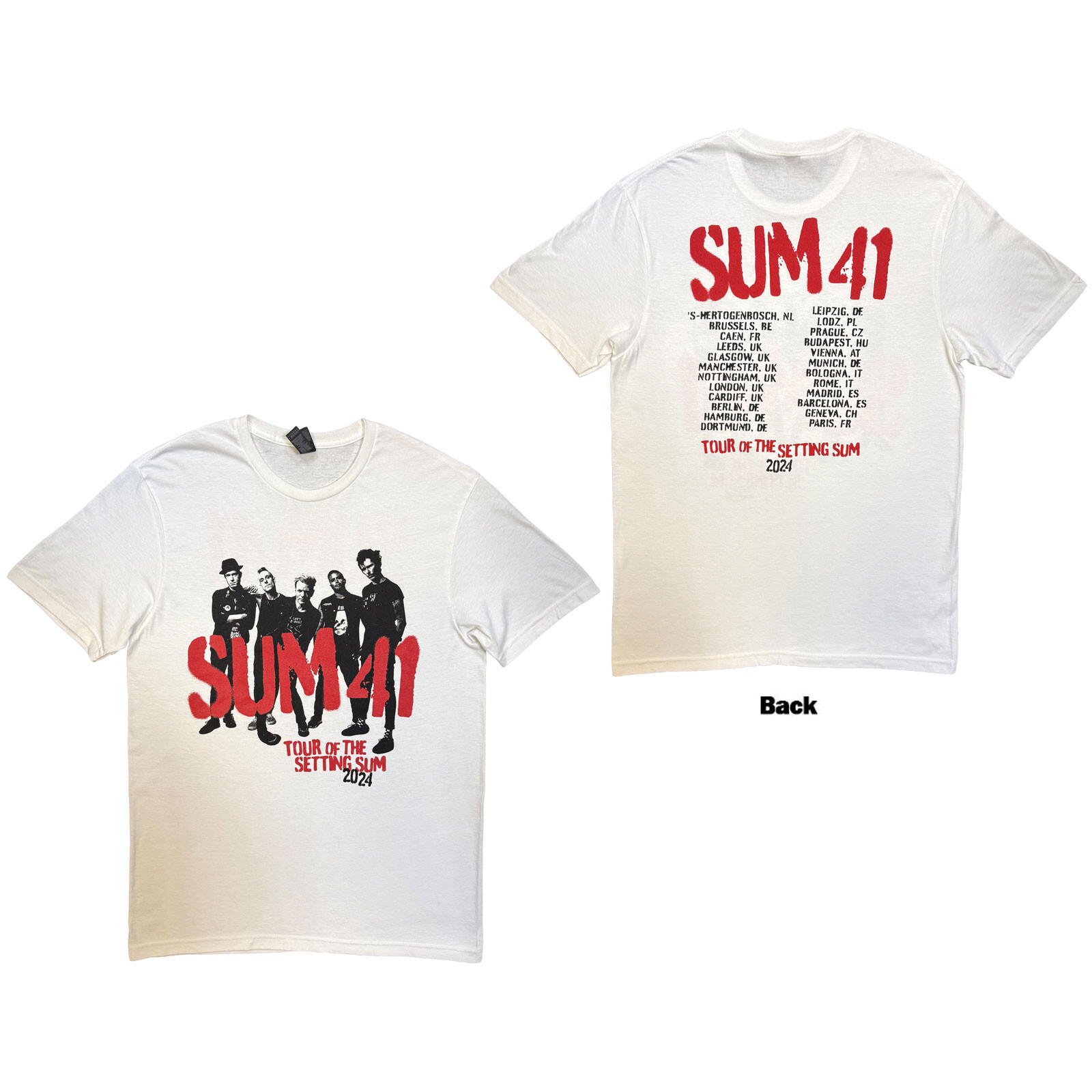 Sum 41 tričko Tour '24 Pt.2 Spray Paint Biela S