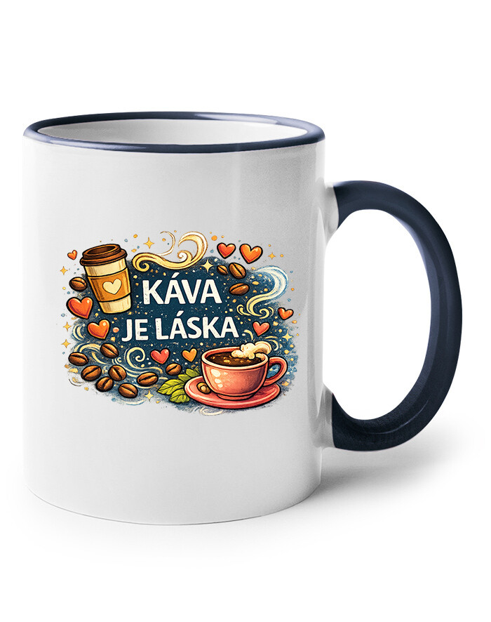 Keramický hrnček Káva je láska 2 -  ideálny darček