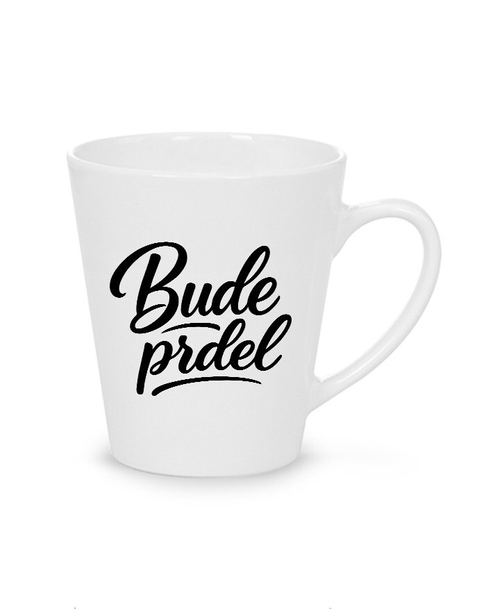 Keramický hrnček latte Bude prdel 2 -  ideálny darček