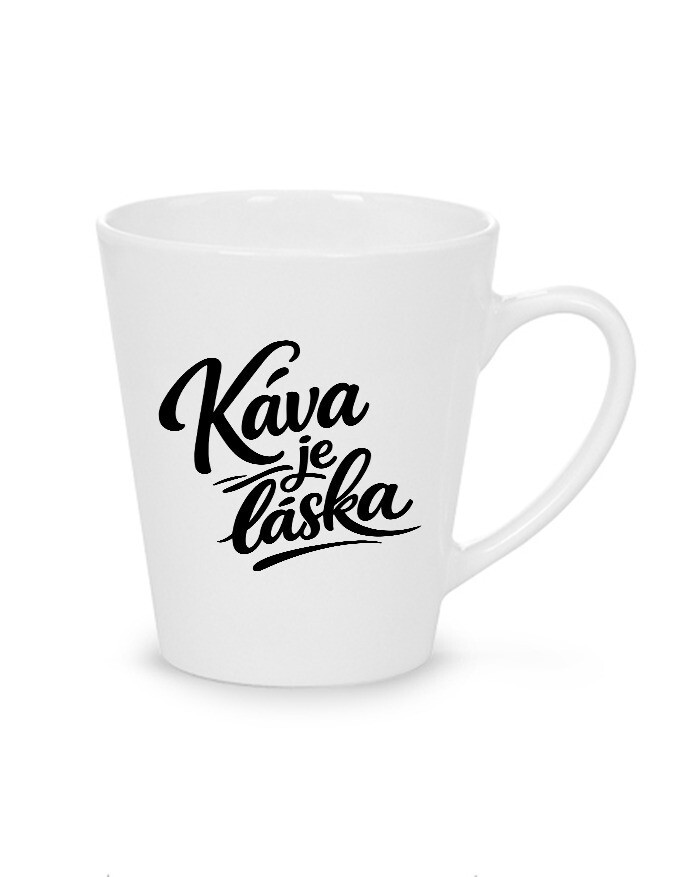 Keramický hrnček latte Káva je láska 3 -  ideálny darček