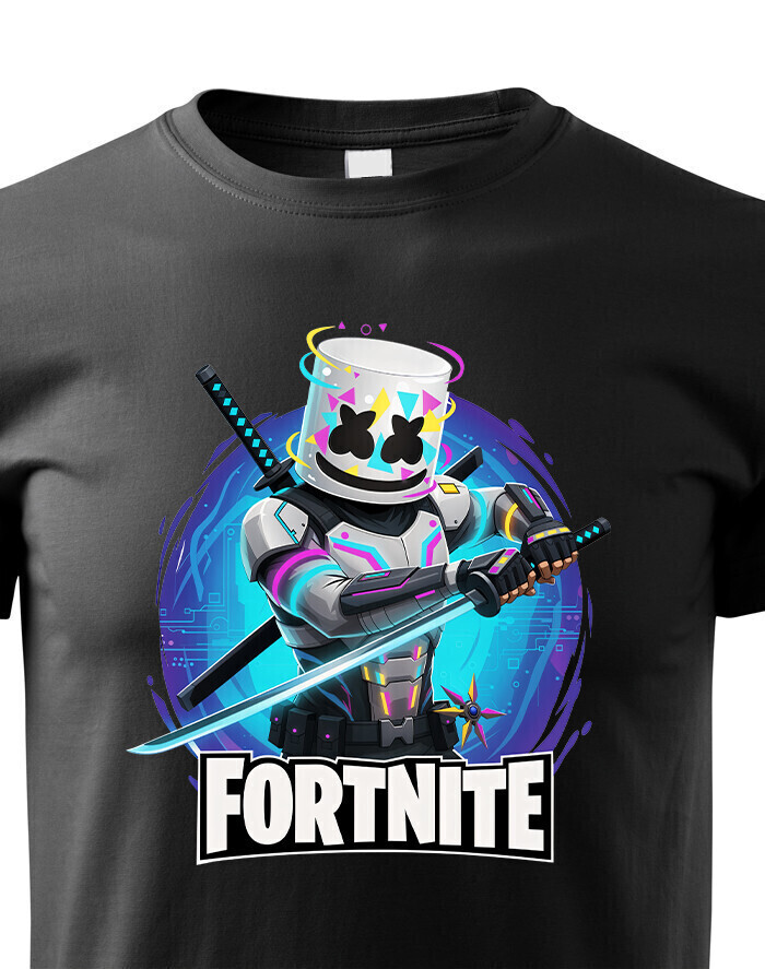 Detské tričko s potlačou DJ Marshello Fortnite - ideálne pre malých hráčov