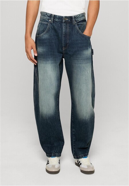 Urban Classics Heavy Baloon Jeans dark blue marble washed - 29