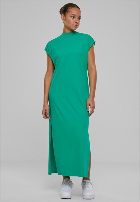 Urban Classics Ladies Long Extended Shoulder Dress ferngreen - XS