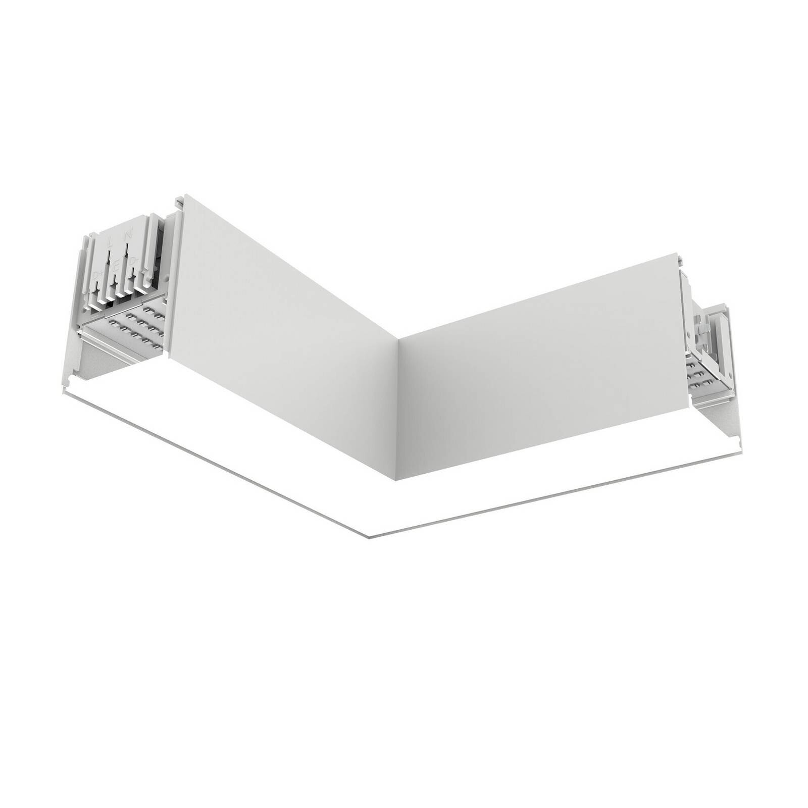 SLC LED rohový modul Click L, AC, pripojenie vľavo, biely