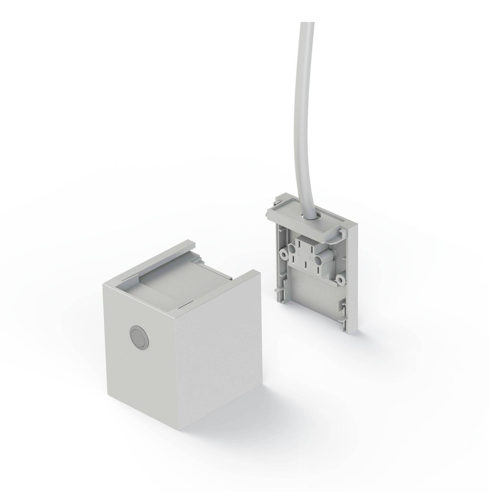 SLC koncovka Click, Pushdim, biela, kovová, IP20