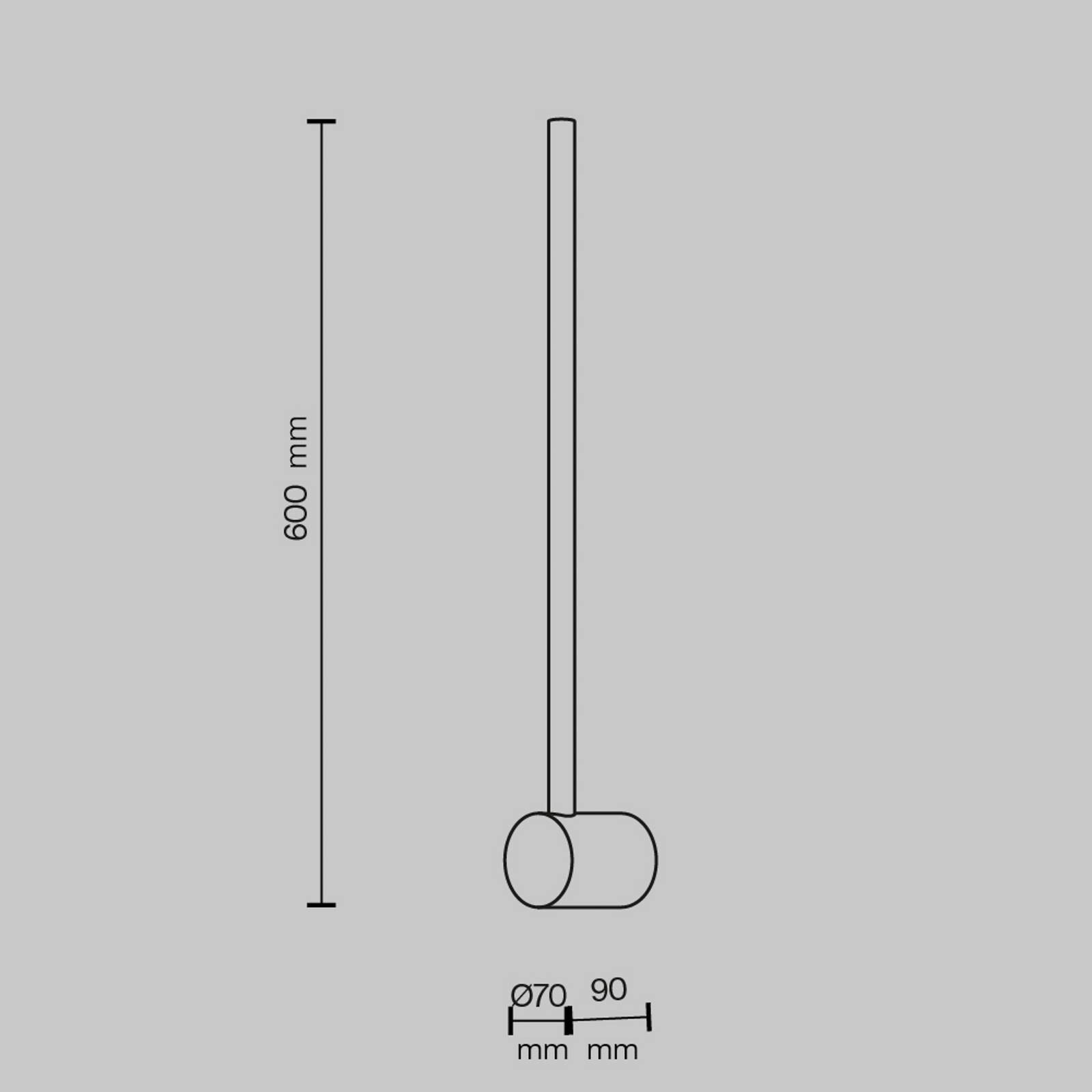 Maytoni LED nástenné svetlo Light stick, mosadz, výška 60 cm