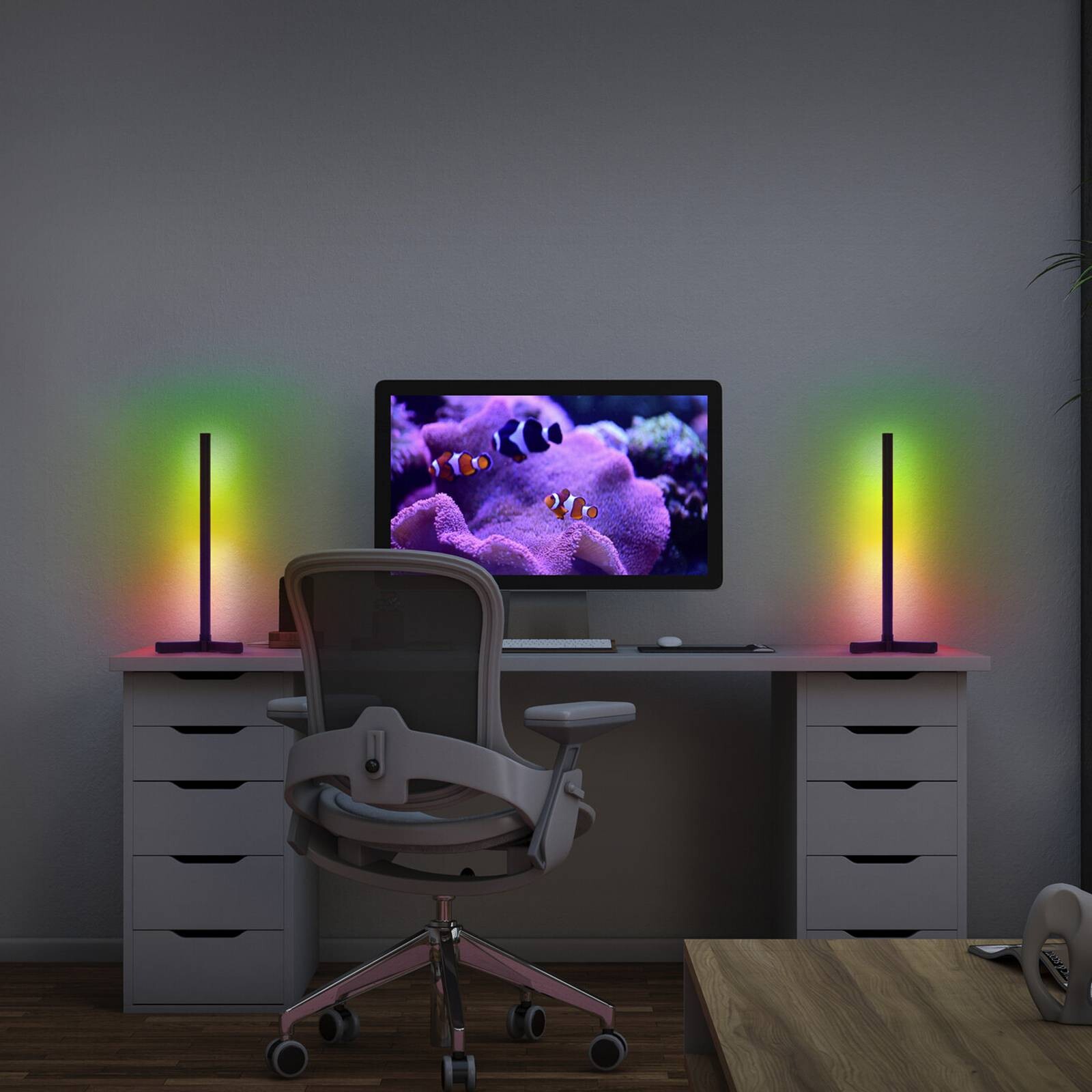 OSRAM SMART+ WiFi stolová lampa CORNER MAGIC, čierna 43 cm RGB