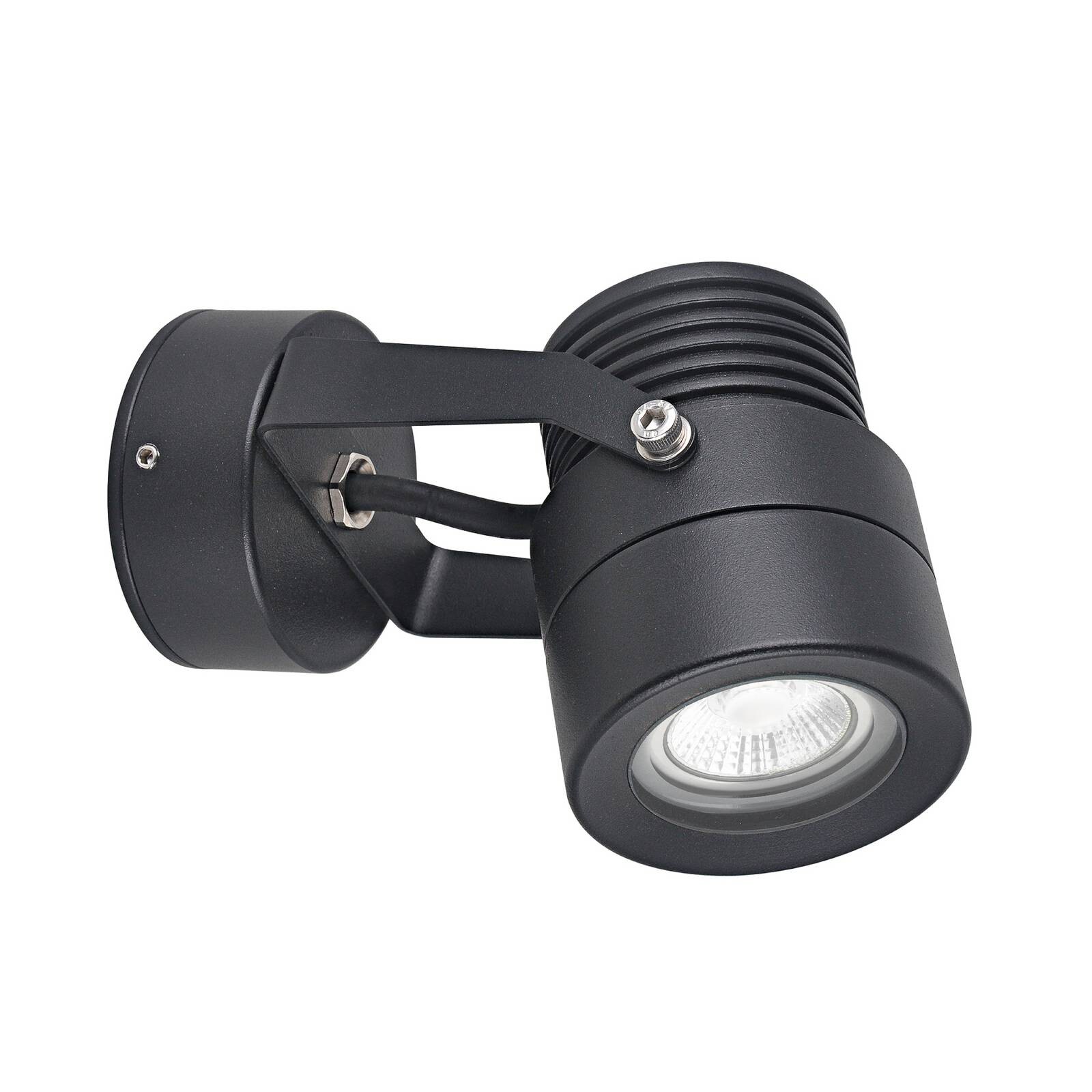 Vonkajší nástenný svietidlo 5119, čierne, Ø 7 cm, kov, IP54, GU10