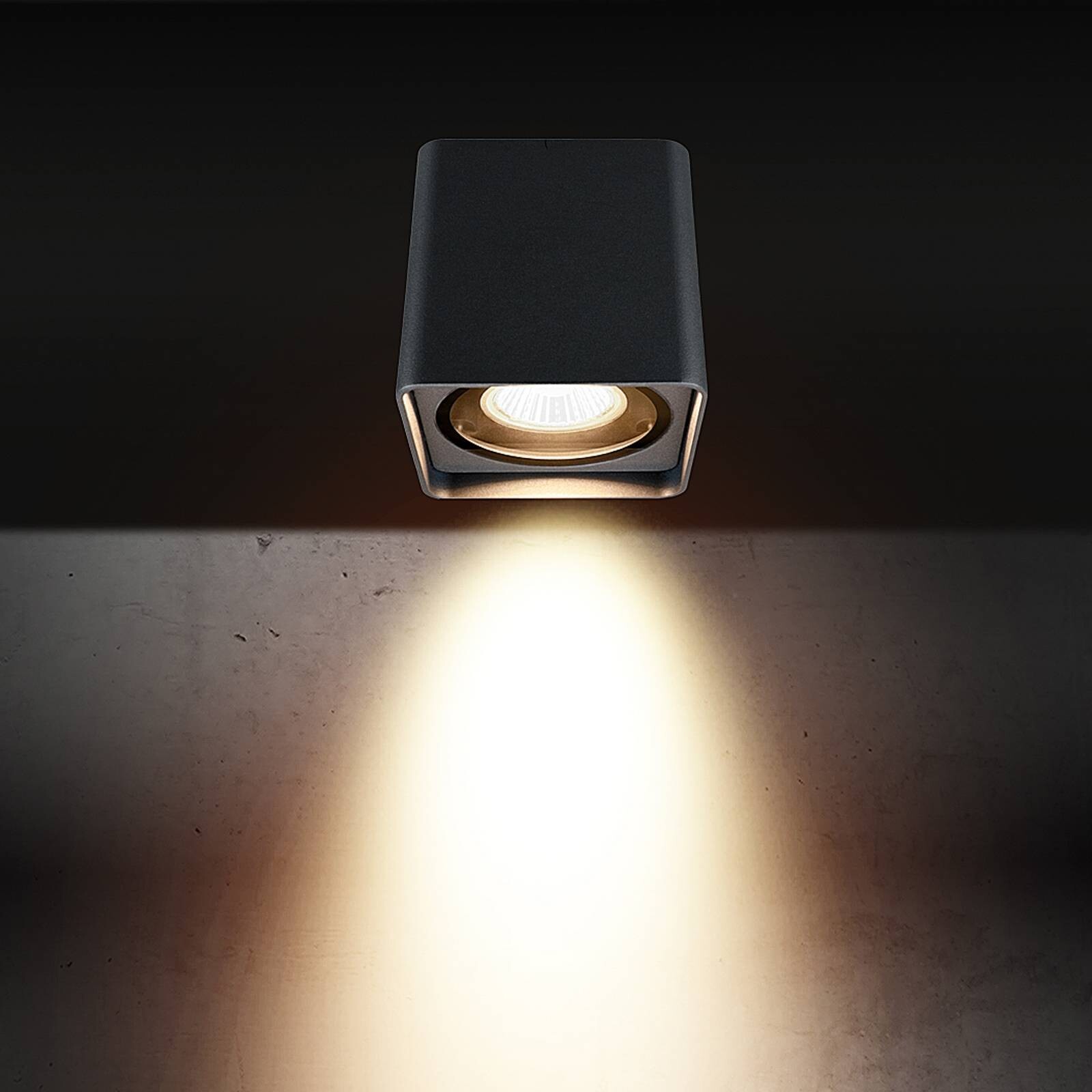 Vonkajšie stropné svietidlo 5055, grafitové, 10 cm, kov, IP54, GU10