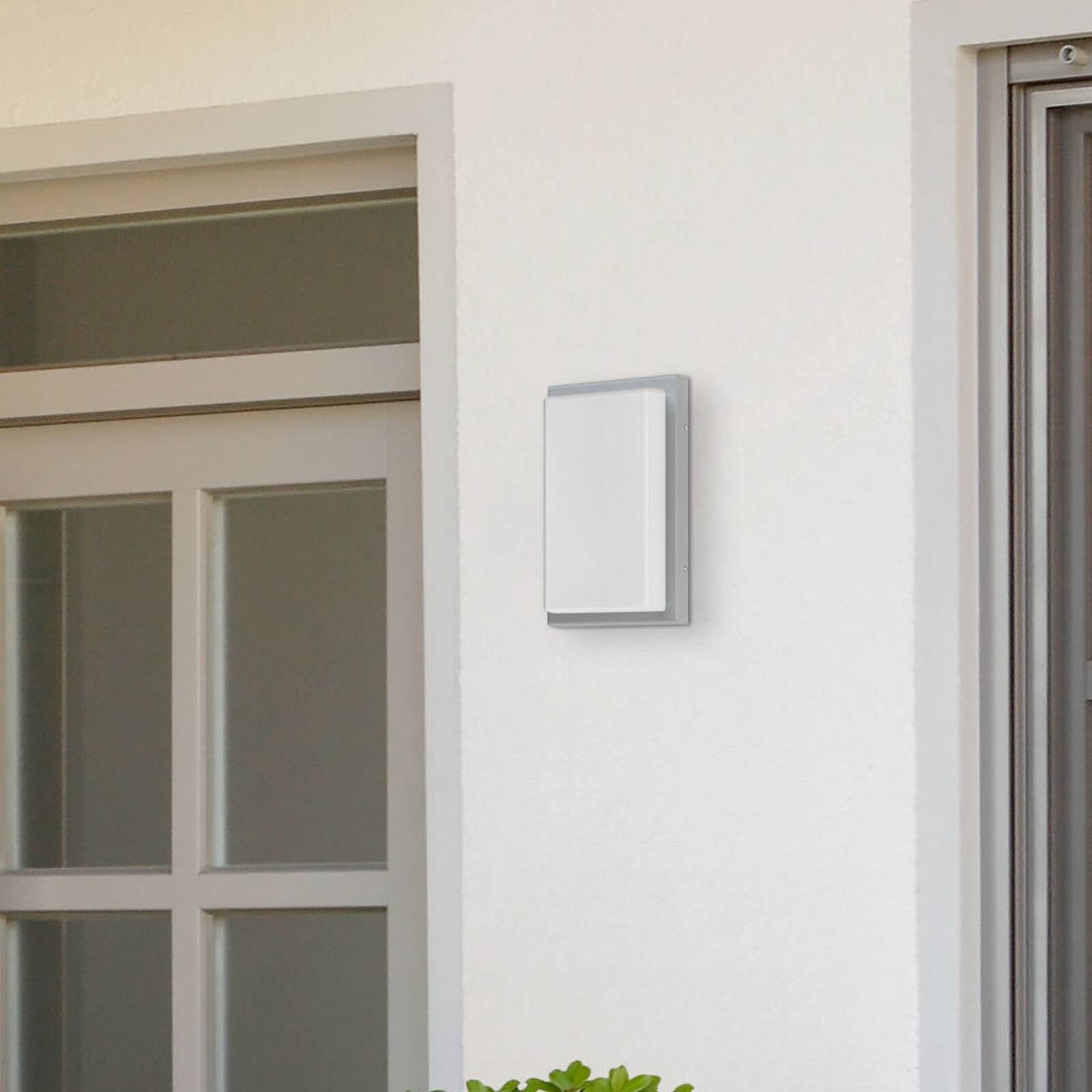 Vonkajšie nástenné svietidlo so senzormi 059, nerezová oceľ, opálové sklo, 29