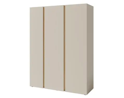 Šatníková skriňa Lucky, 145 cm, béžová/olejovaný dub%