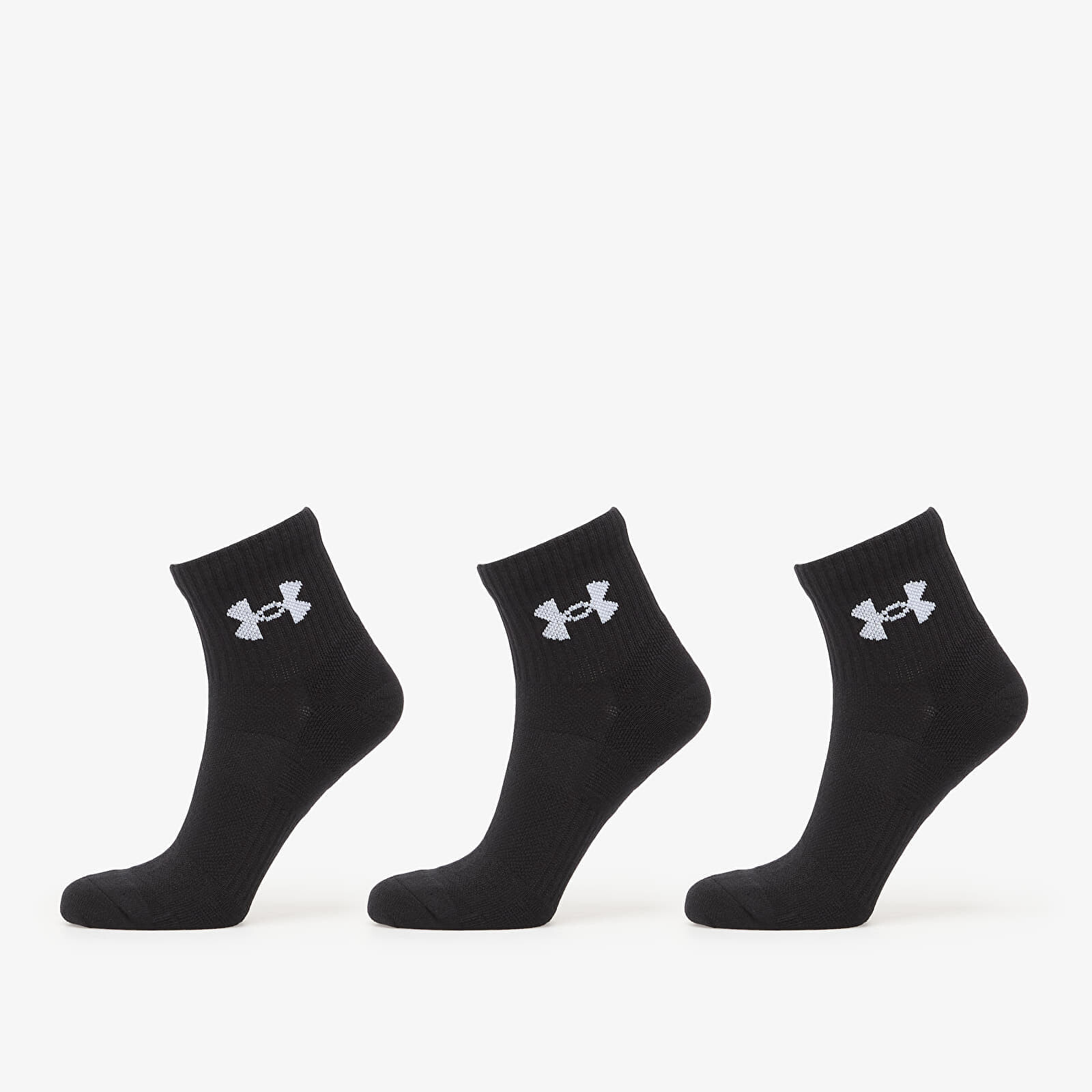 Ponožky Under Armour Performance Cotton Qtr Sock 3-Pack Black XL