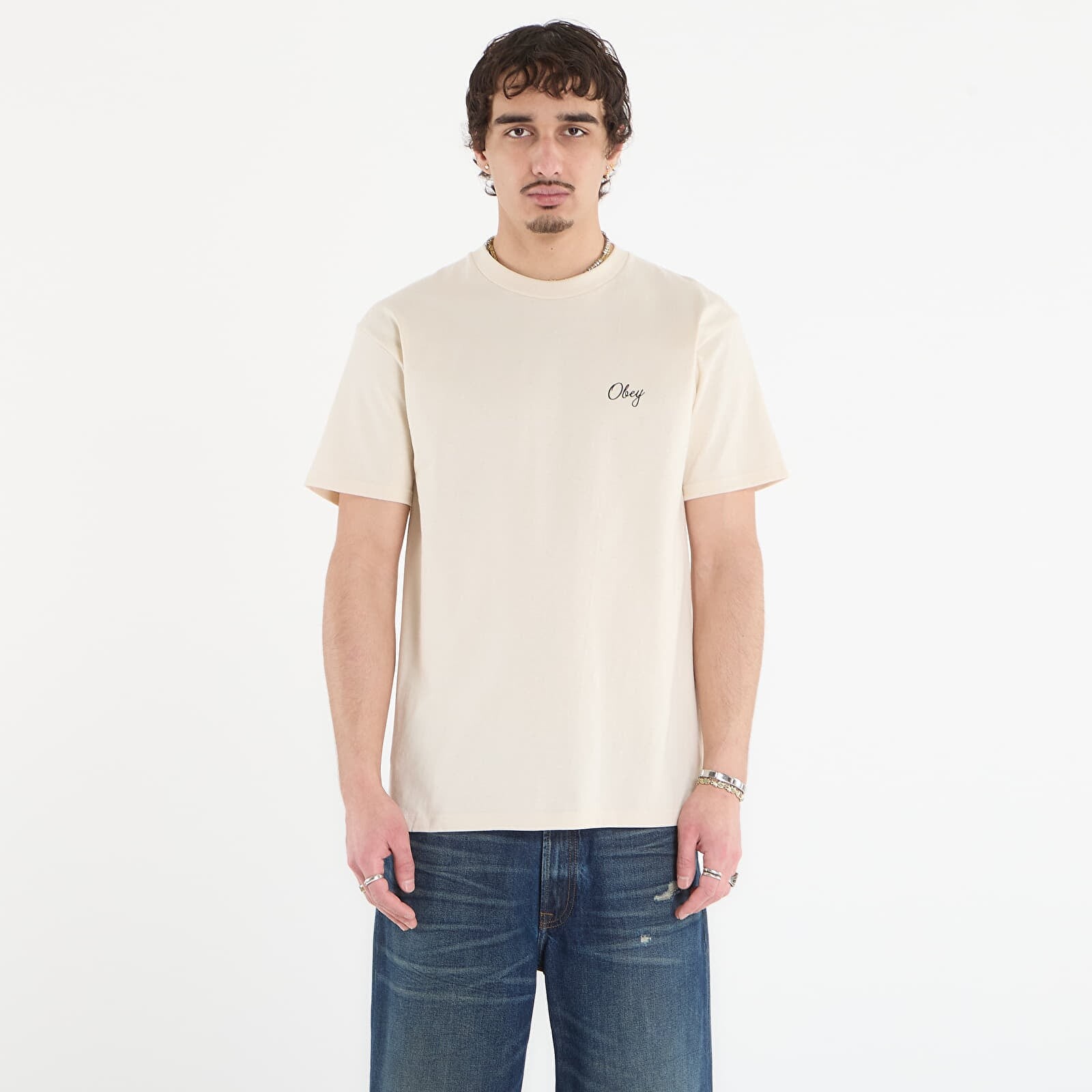 Tričko OBEY Paper Rose Cream L