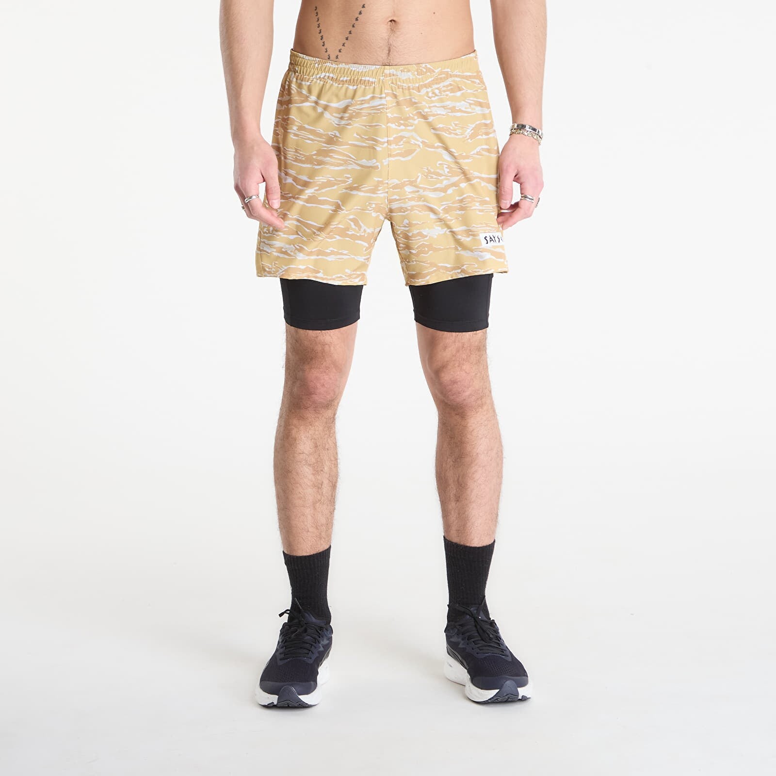 Šortky SAYSKY Tiger Pace 2 in 1 Shorts 5'' Yellow Camo M