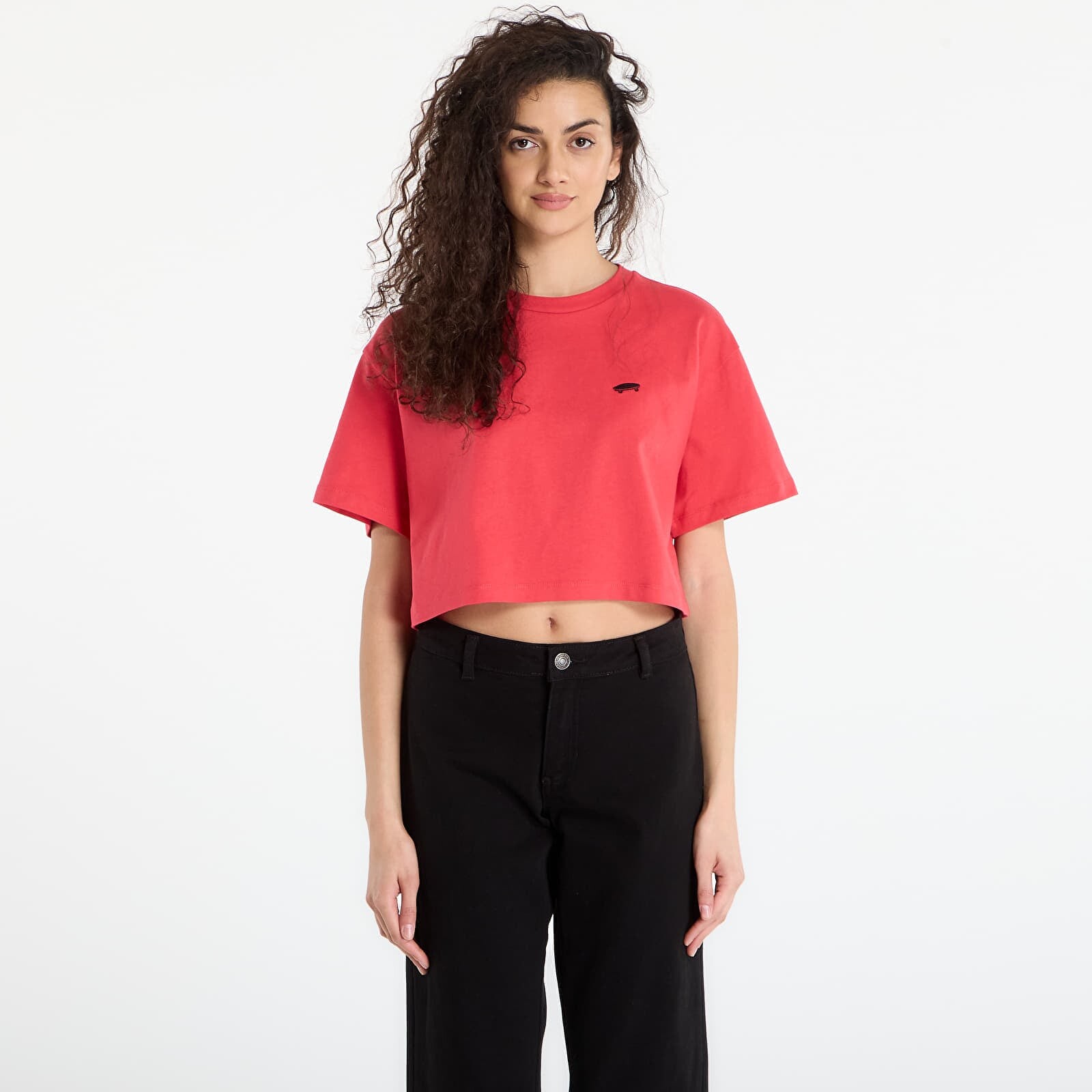 Tričko Vans W Salton Relax Crop SS T-Shirt Crimson Haze L